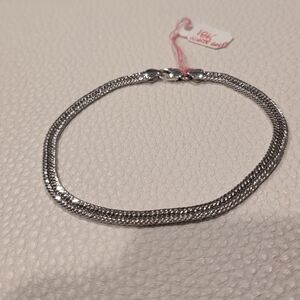 18K Real White Gold Bracelet